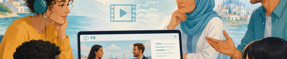 Illustration du projet MED-IA-LANG sur l’intelligence artificielle, l’apprentissage des langues et la communication interculturelle